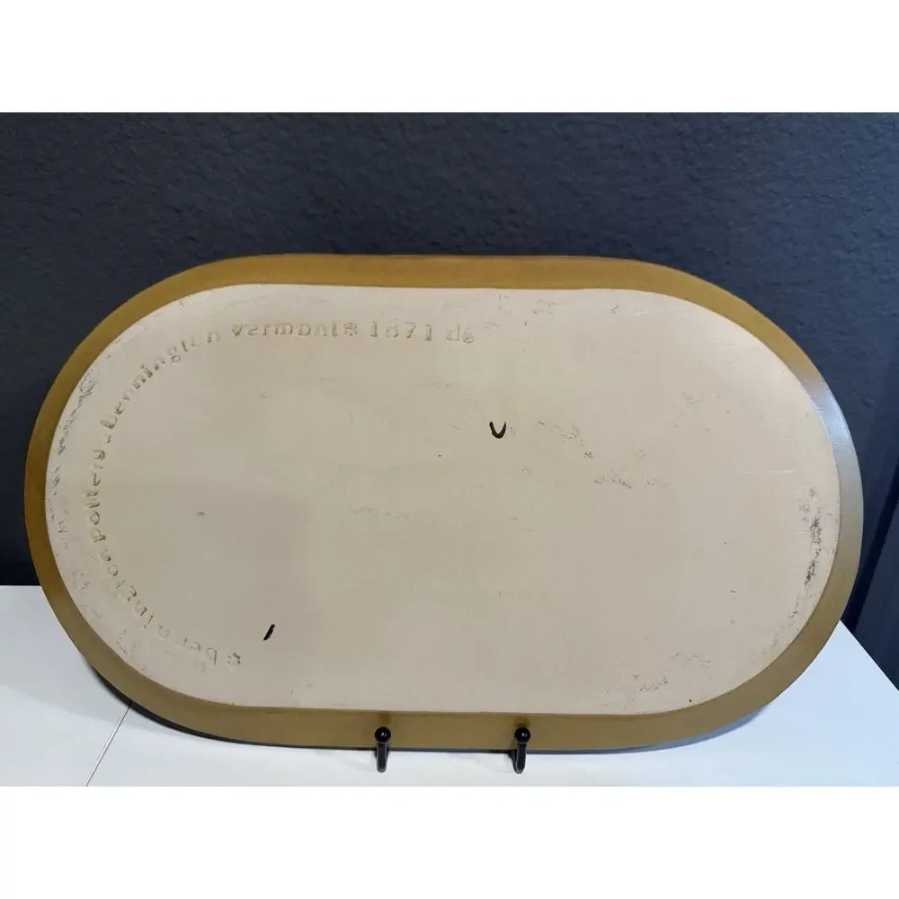 BENNINGTON POTTERY Tawny MUSTARD Sideboard Platter 1671 - 17.5” VTG